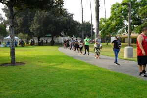 Residents in Line Santa Ana Cares