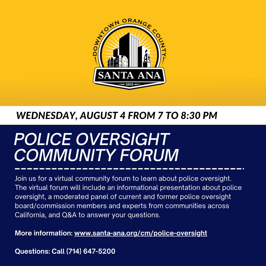Police Oversight Forum graphic