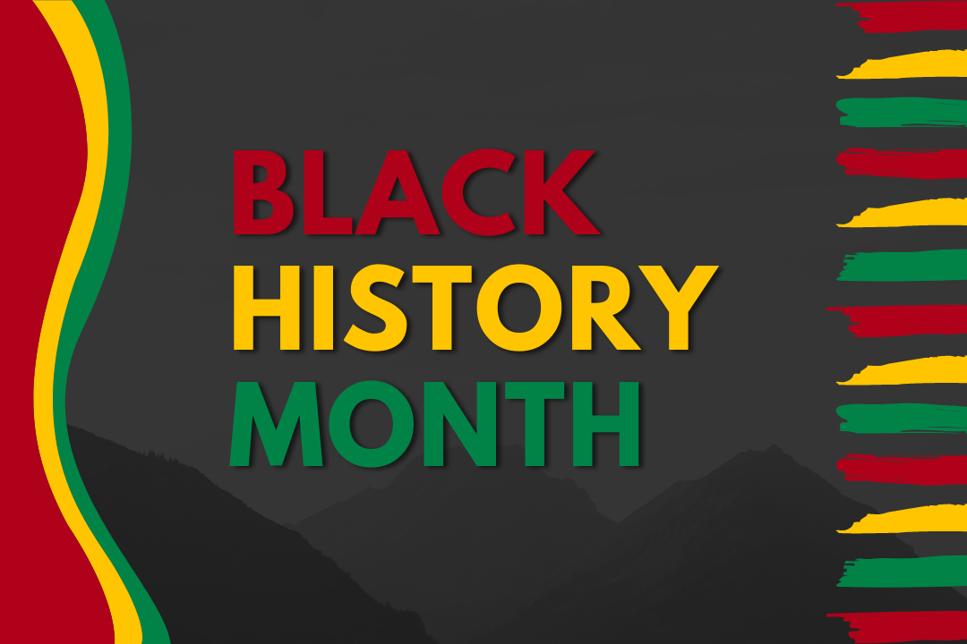 african flag with black history month wording