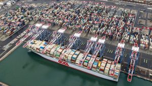 Aerial view of the Port of Long Beach