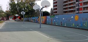 Basketball courts at Angels Park