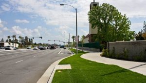 Bristol Street northbound at First Street