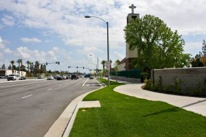 Bristol Street northbound at First Street