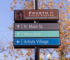 Calle Cuatro Wayfinding Sign