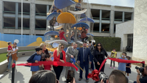 Library ribbon cutting