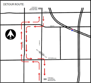 Lyon Street road closure map