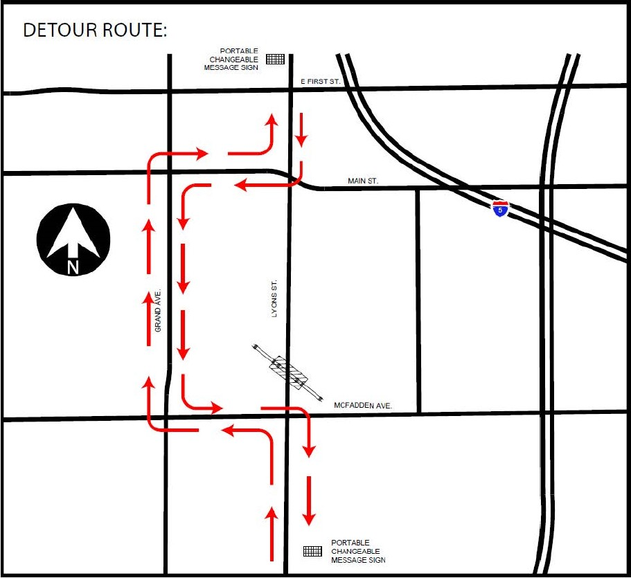 Lyon Street road closure map