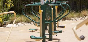 Outdoor fitness equipment at Garfield Exercise Park