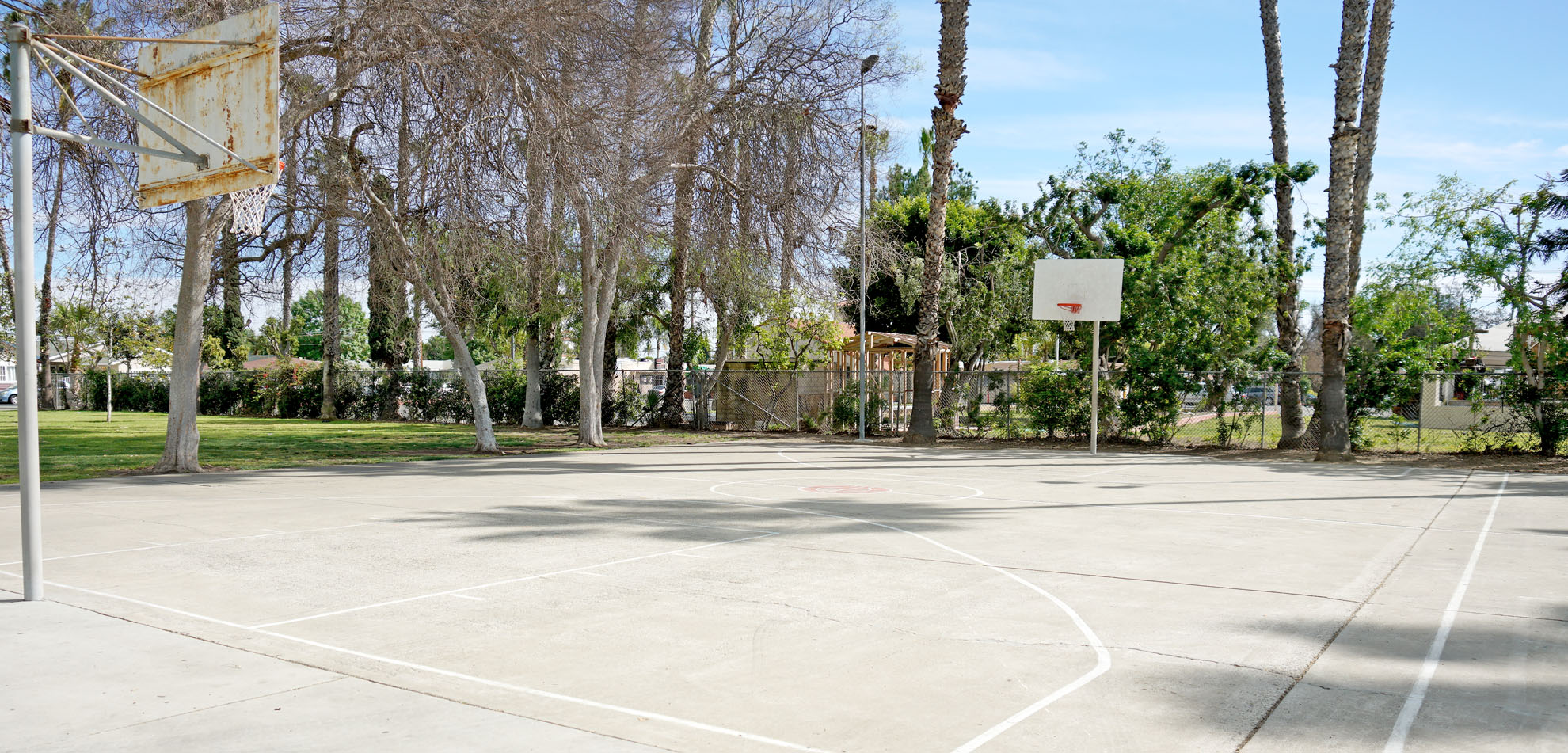 basketball court at Delhi park