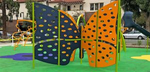 butterfly theme playground at Mariposa park