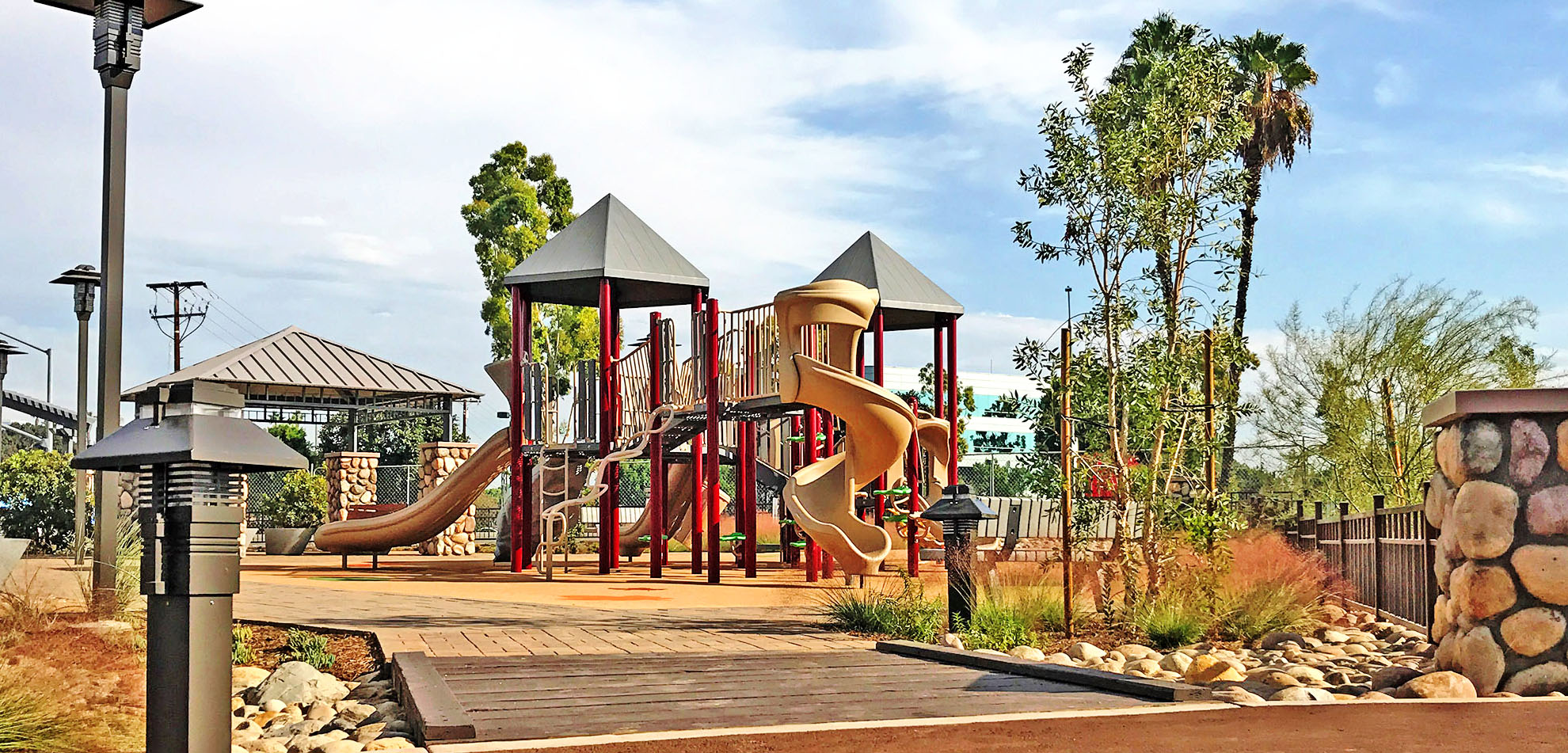 Outdoor exercise equipment at Garfield Exercise Park - City of Santa Ana