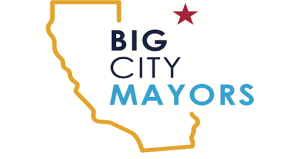 Outline of California with the words "Big City Mayors" and a red star.