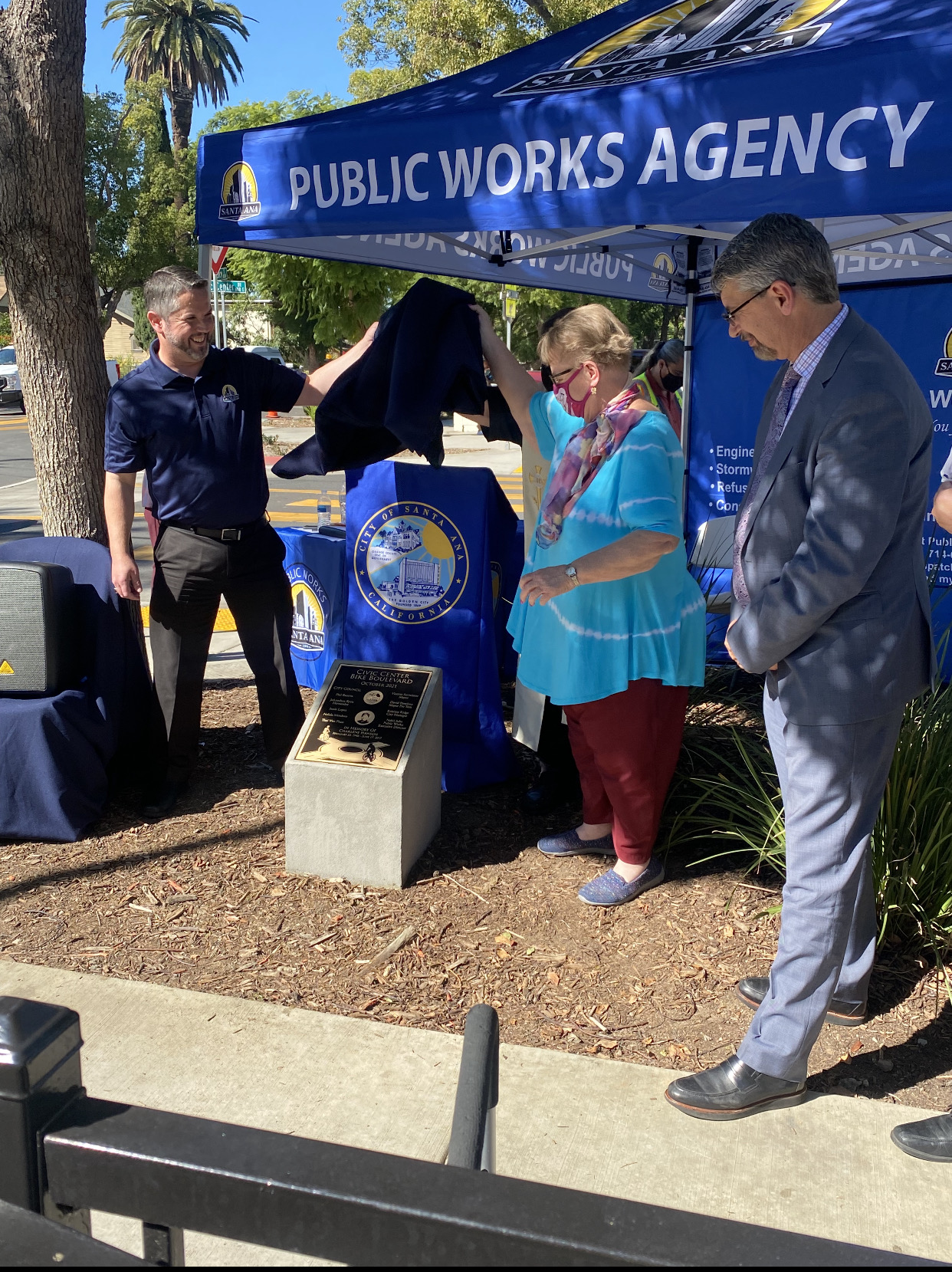 Civic Center Bike Boulevard Dedication Plaque