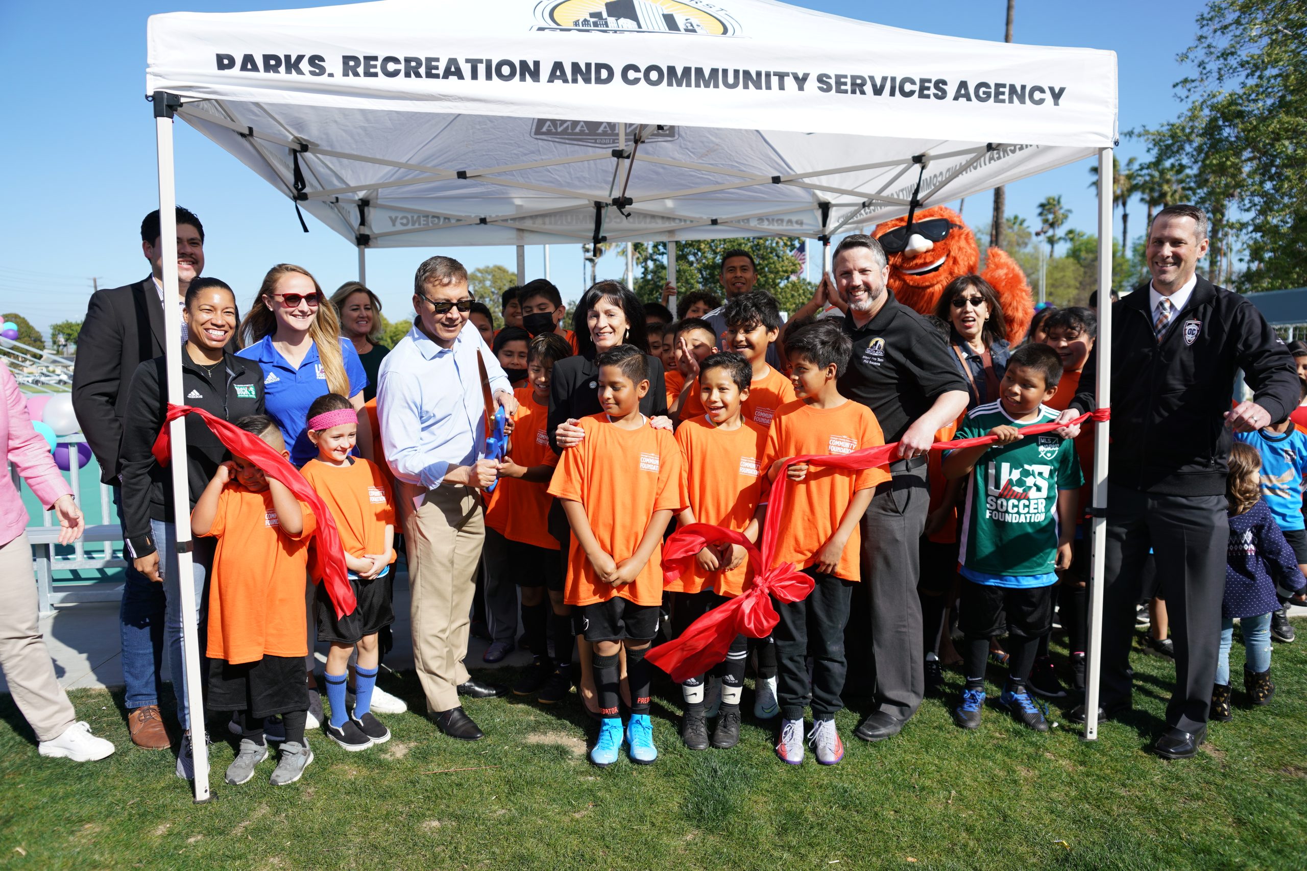 Delhi Park Soccer Mini-Pitch ribbon-cutting