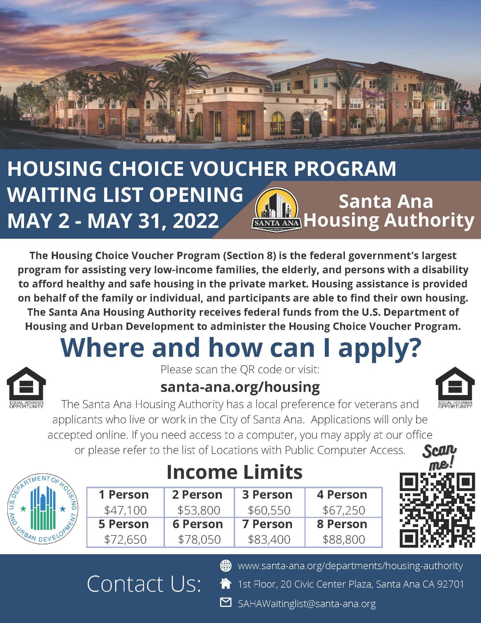 Housing Authority accepting applications beginning May 2, 2022 City