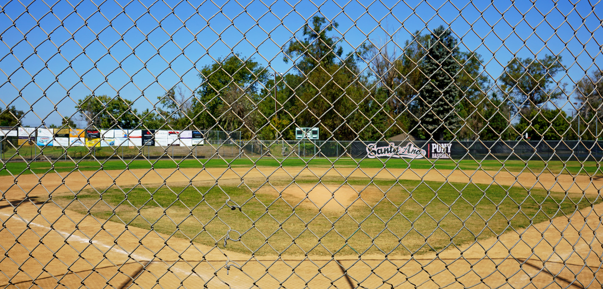 ball diamond front view at Riverview park