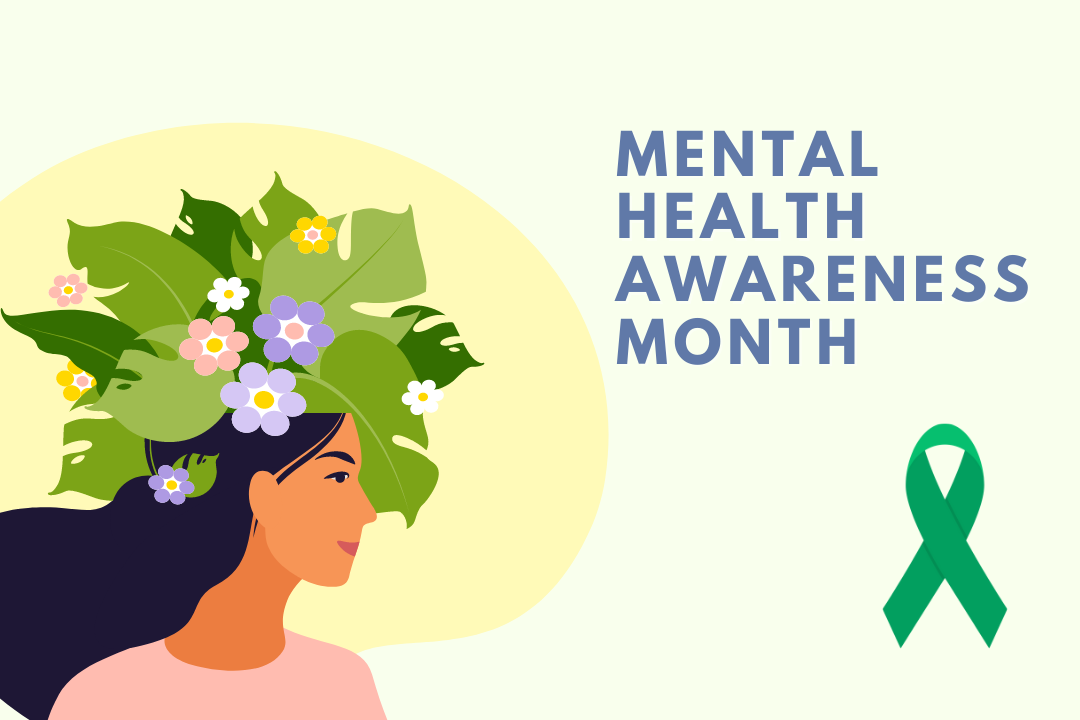 Girl with crown made of leaves - Mental-Health-Awareness-Month