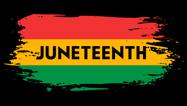 Words Juneteenth African Flag