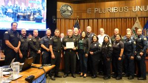 Group photo of OCFA for Chief Henery's 35 years of service