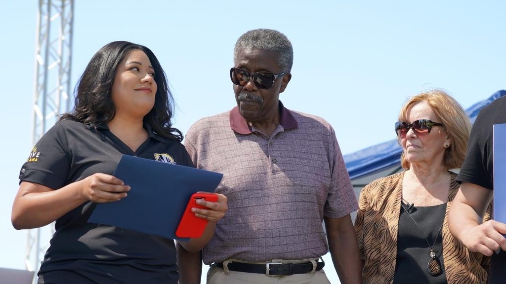 Councilmember Lopez With Harlem Lambert