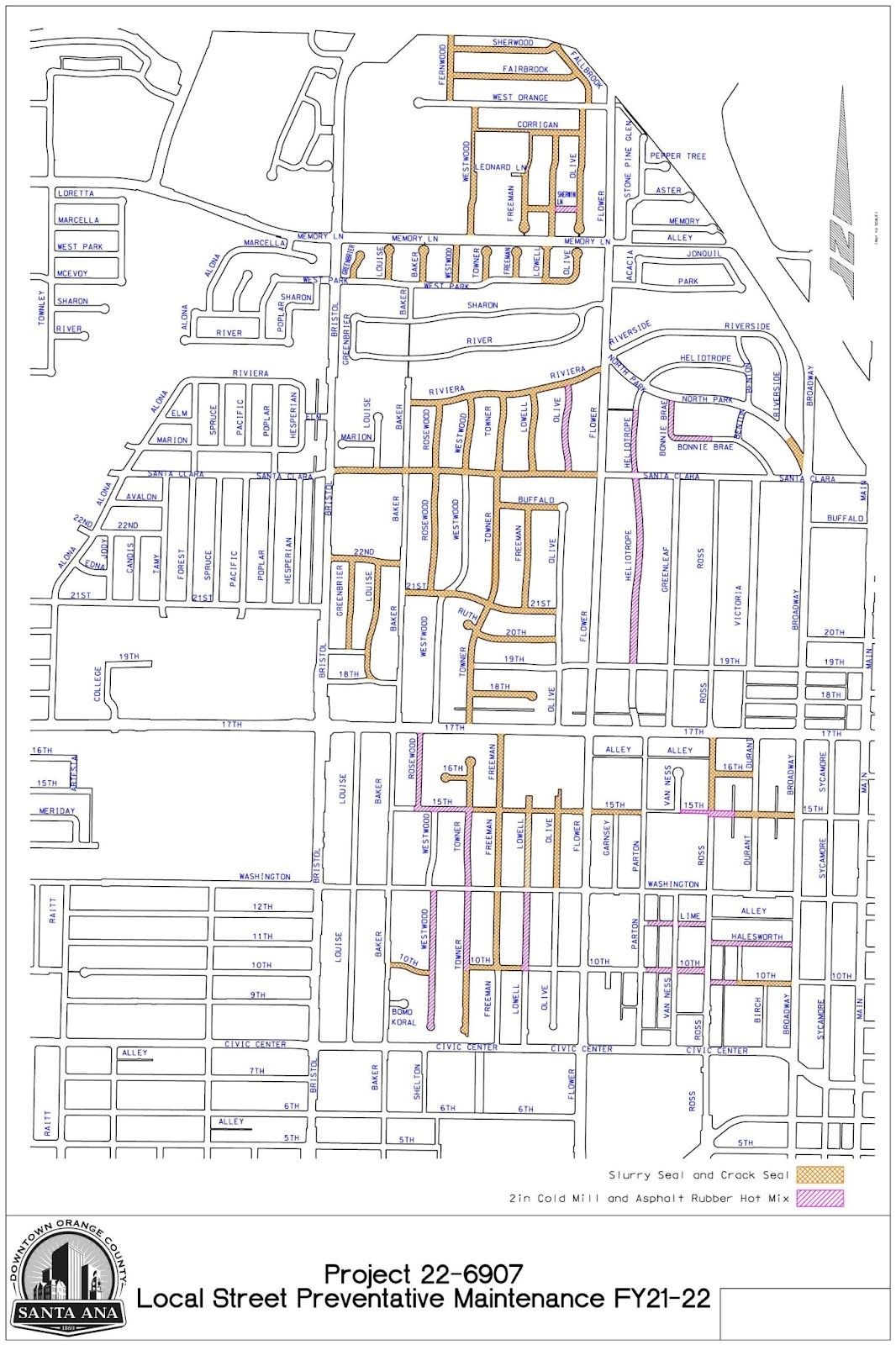 Map of public works project