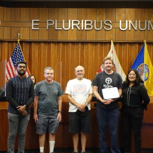 Bicycle Tree Recognition at City Council meeting