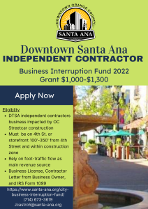 Independent Contractors Grant Flyer English