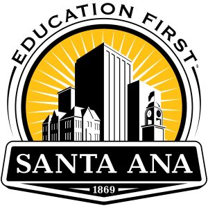 City of Santa Ana Logo Education First