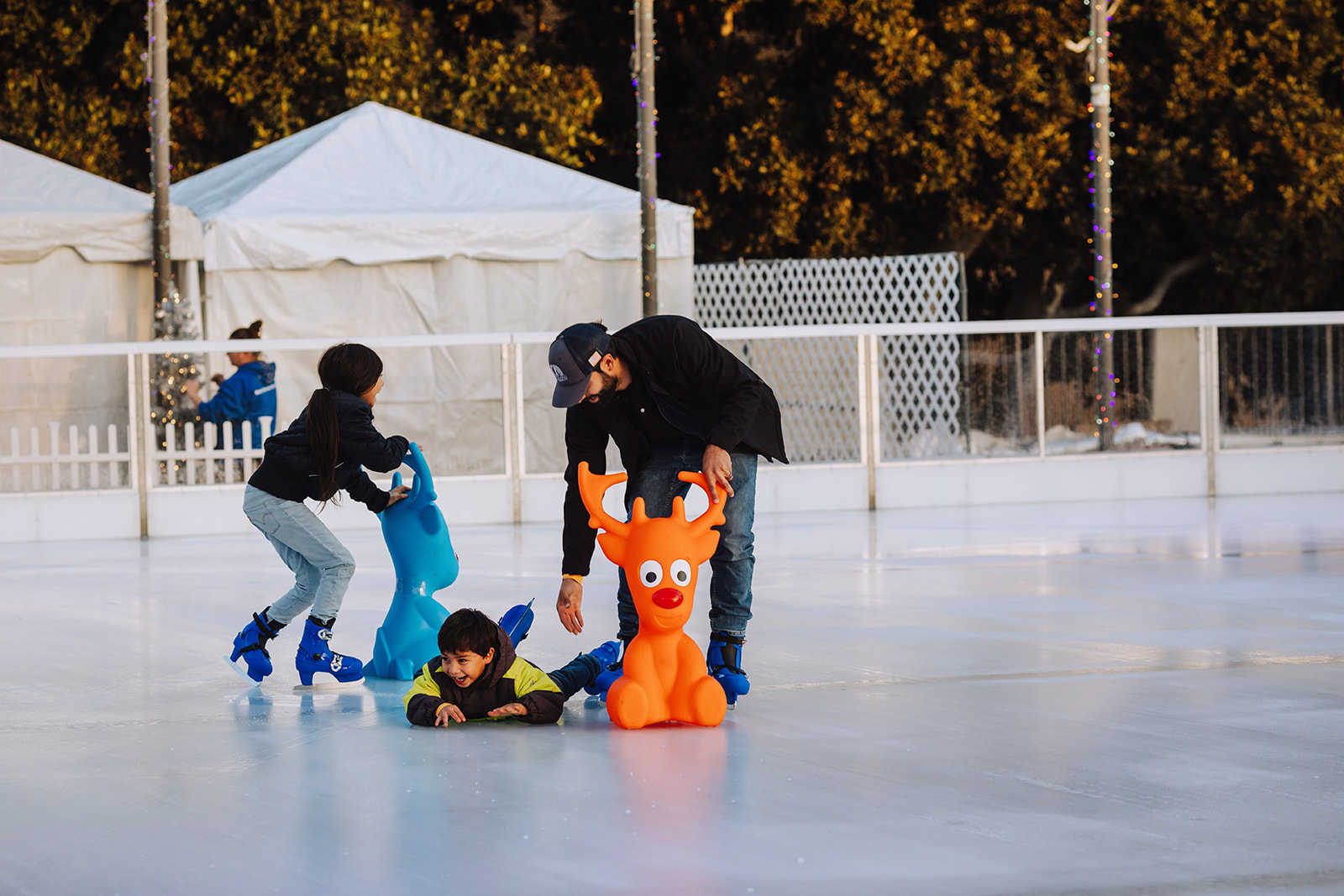 Winter Village - kid on floor