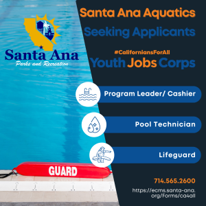 Santa Ana Aquatics partnering with #CA4All to hire lifeguards