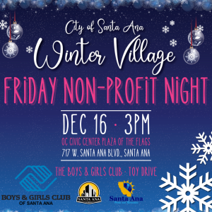 Winter Village Friday non-profit night with the Boys & Girls Club