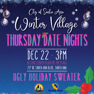 Winter Village Thursday date nights - ugly holiday sweaters