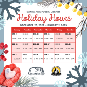 Library holiday hours