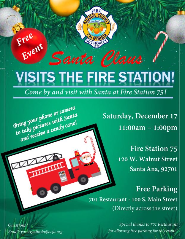 Santa Claus visits Station 75