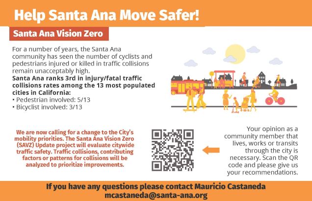 Santa Ana Vision Zero Fact Sheets English