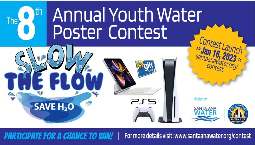 appetit talent fængsel City of Santa Ana launches 8th Annual Youth Water Poster Contest - City of  Santa Ana