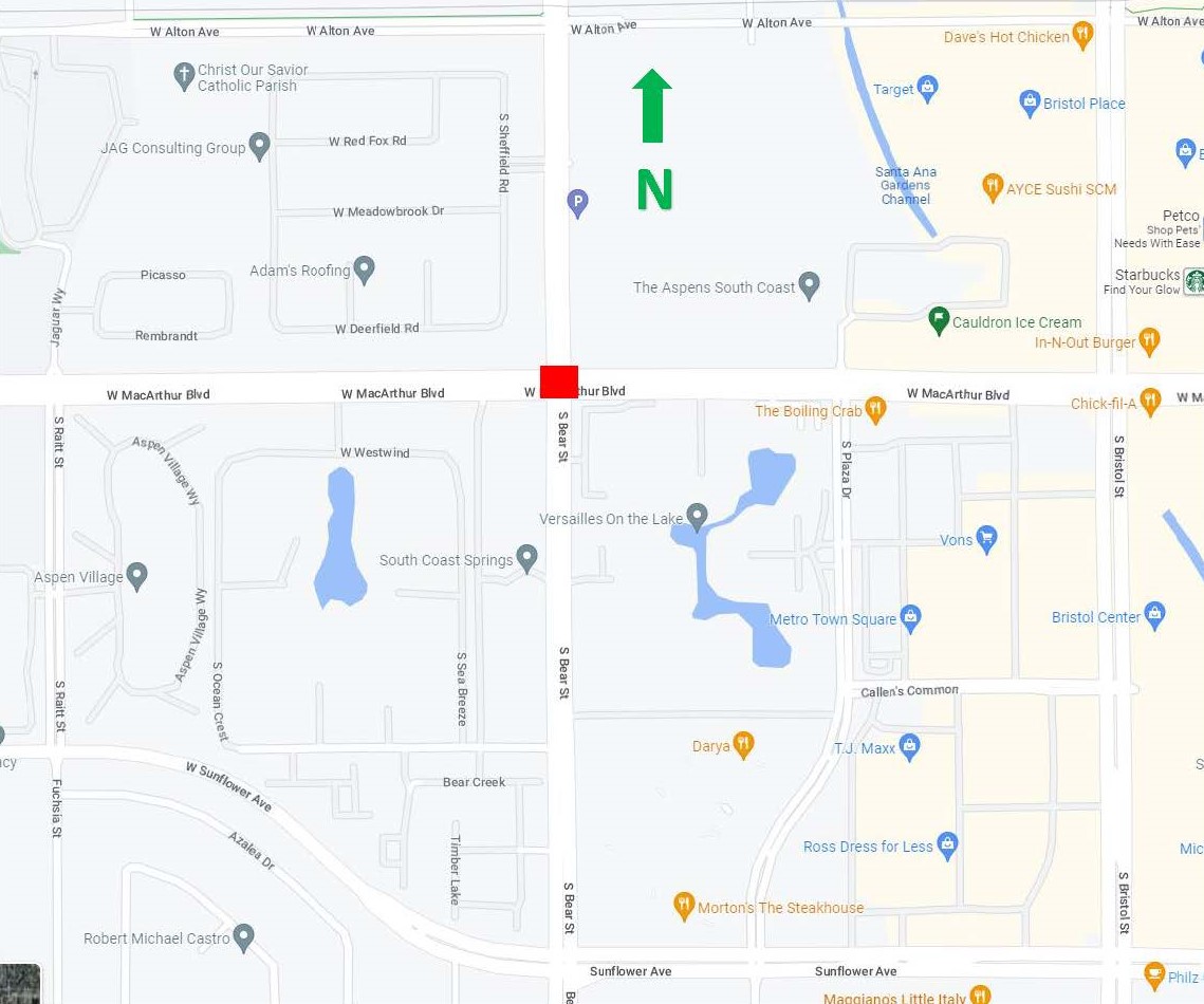 map of MacArthur Blvd. and Bear St. intersection closure