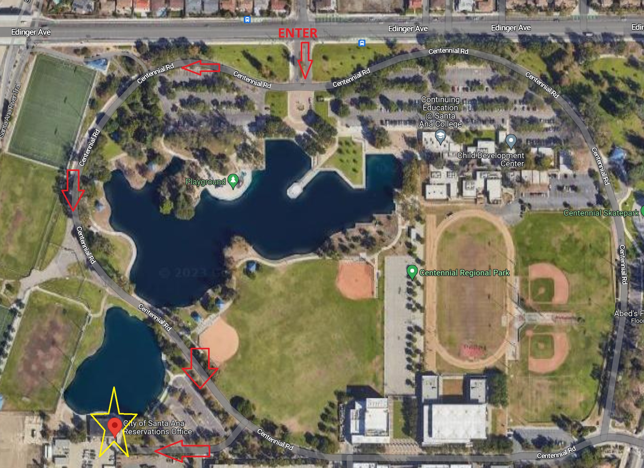 Map of Centennial Park