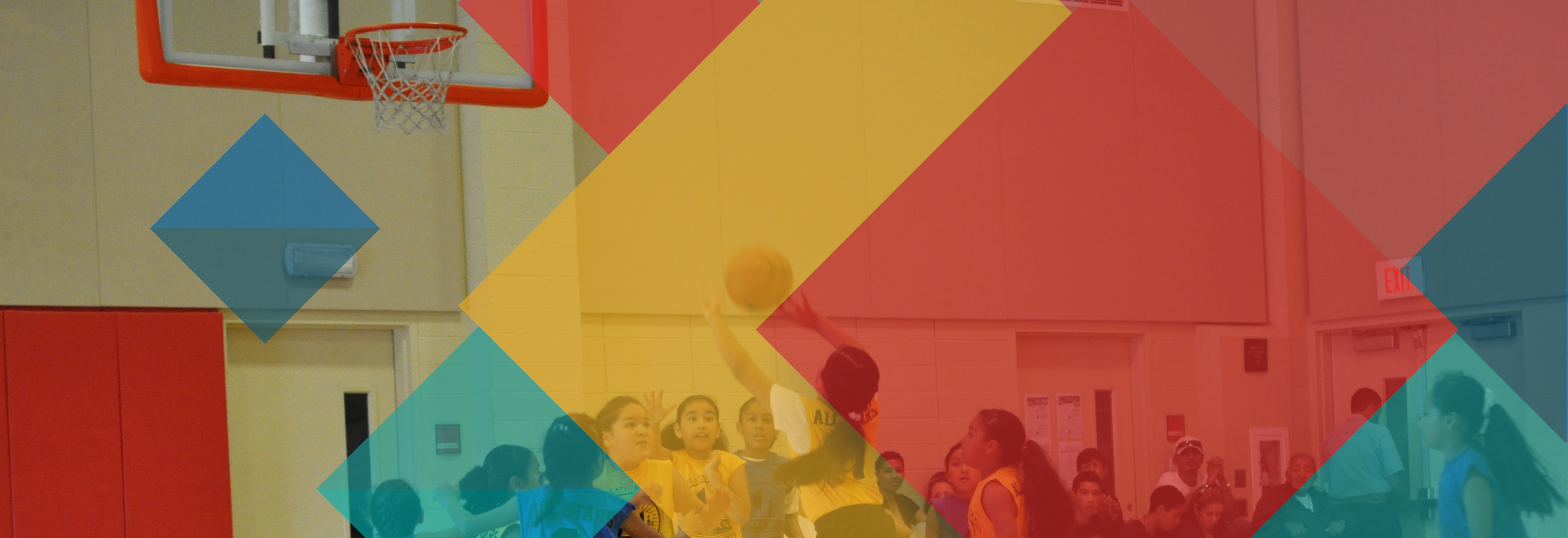 Girls playing basketball