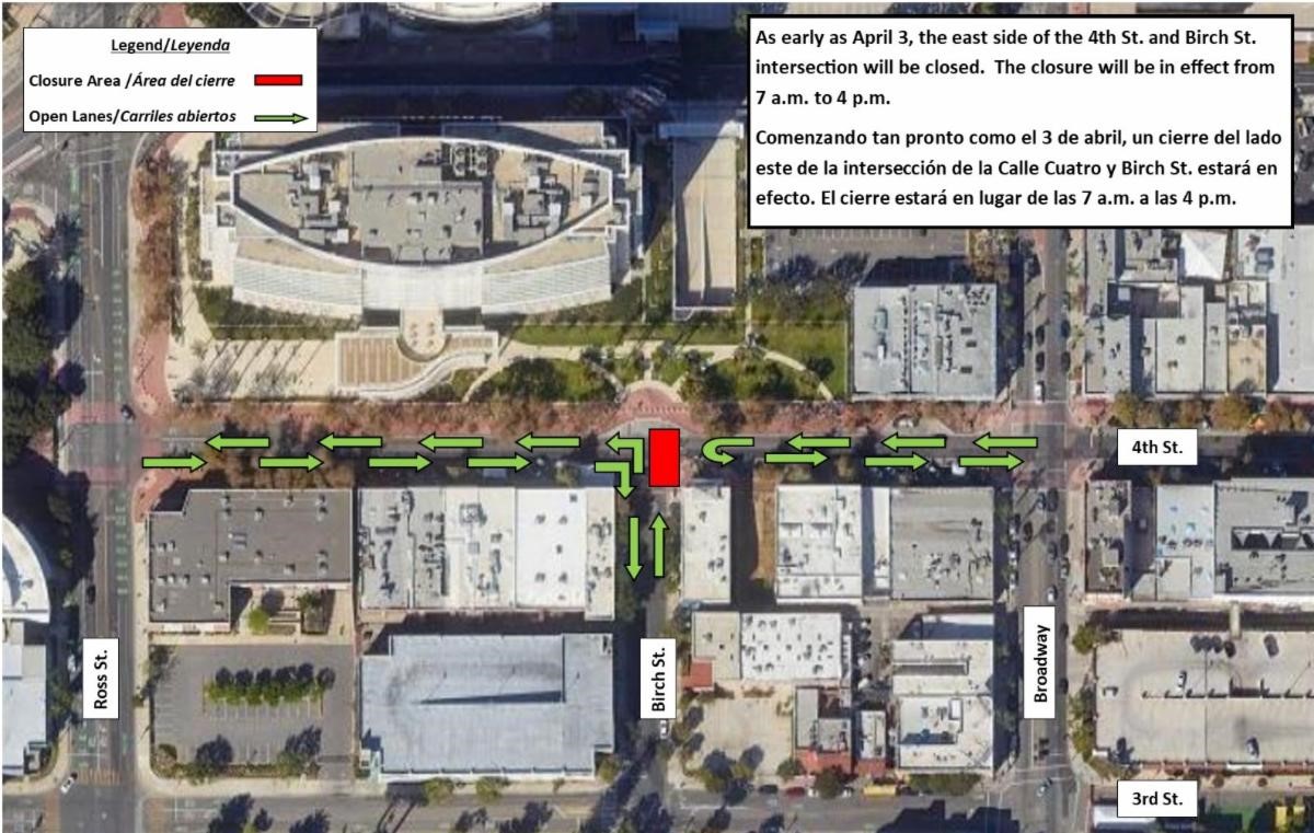 OC Streetcar Construction Alert 4th and Birch