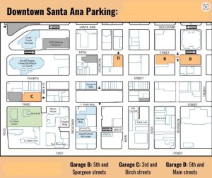 Downtown Santa Ana Parking Garage Map