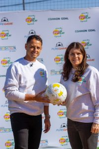 Chicharito and Mia Hamm at Cesar Chavez Campesino Park Mini Pitch