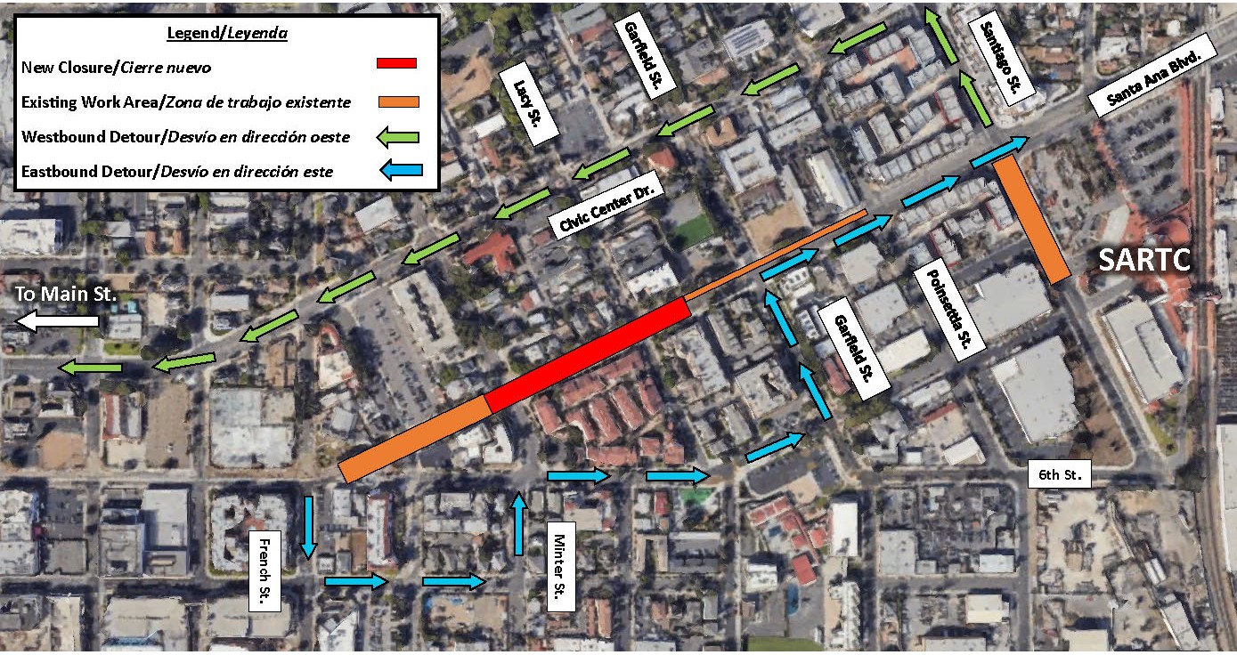 OCS Lacy St. Platform Closure May 8 2023