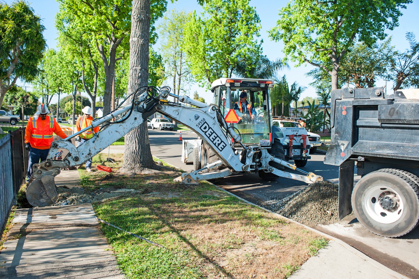 Public Works Truck and staff