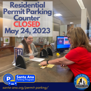 The permit parking counter closure Wednesday May 24th 2023 pic 2