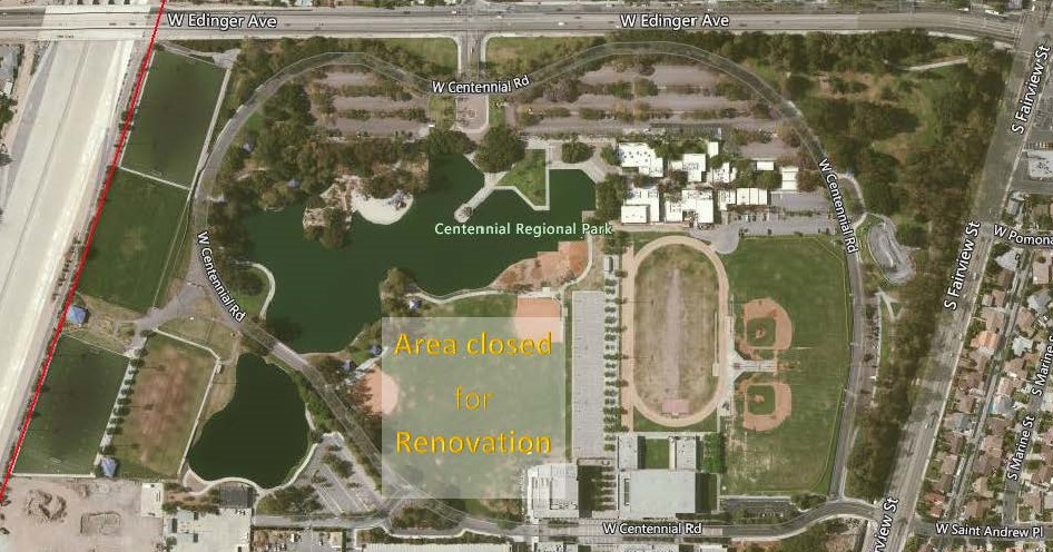 Sport Fields at Centennial Park Closed July 5 – September 6, 2023