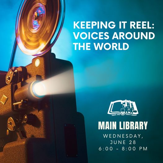 Santa Ana Public Library Keeping It Reel Graphic