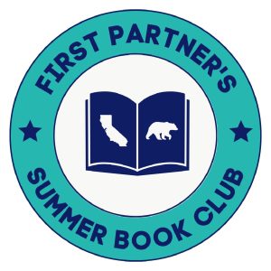 First Partners Logo with book open with bear and california state