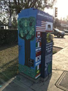 Utility box with art designed by the Advanced Learning Academy