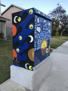 Utility box with art designed by the thorpe fundamental elementary school